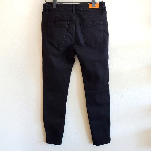 Pimkie Ankle Zip Black Skinny Jeans - Picture 4 of 13